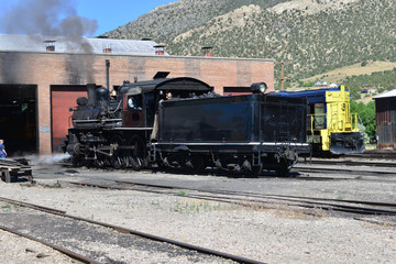 Plakat A steam locomotive in Nevada. 