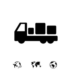 truck icon stock vector illustration flat design
