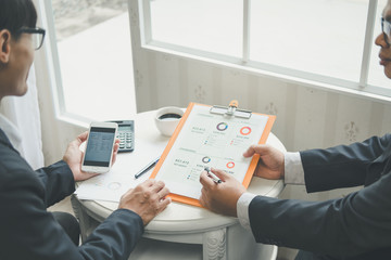 good teamwork meeting in office, workplace strategy