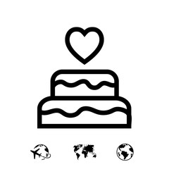cake with candles icon stock vector illustration flat design