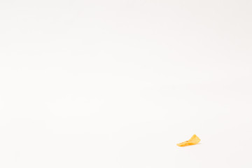 minimalist corn chip frito isolated on white