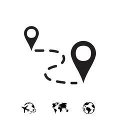 label for map icon stock vector illustration flat design