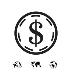 dollar money icon stock vector illustration flat design