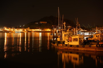 Fototapeta na wymiar sea harbour in Onomichi, Japan