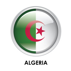 Round flag of Algeria