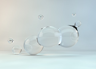 3d illustration water drops