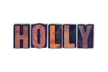 Holly Concept Isolated Letterpress Word