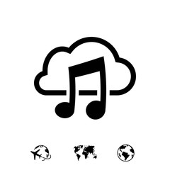 music upload download to the cloud icon stock vector illustration flat design