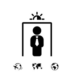 metal detector icon stock vector illustration flat design