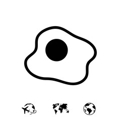 scrambled eggs icon stock vector illustration flat design