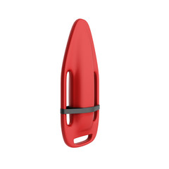 red throw buoy 3d render on white background