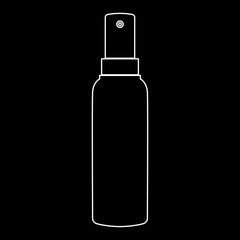 Spray white color path  icon .