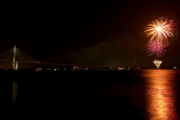 Feuerwerk am Unabhängigkeitstag in Charleston