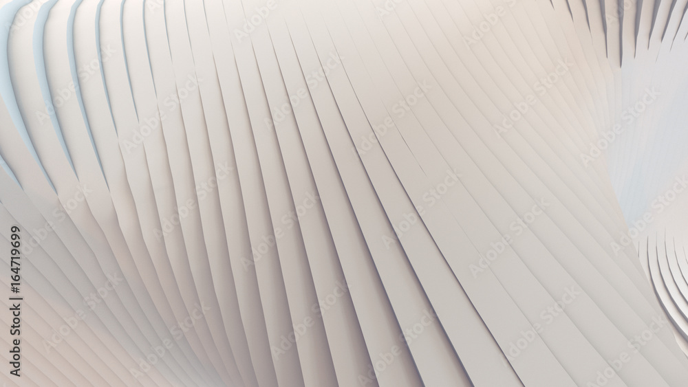 Aufkleber white stripe pattern futuristic background. 3d render illustration