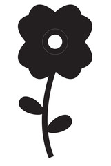 flower icon on white background. flower sign. flat style design. flower symbol.