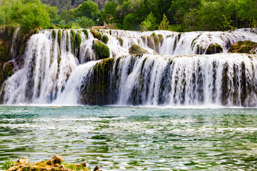 Krka waterfall in the Croatian national park