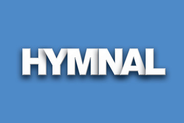 Hymnal Theme Word Art on Colorful Background