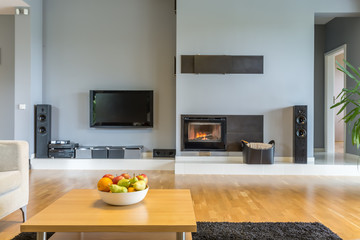 Cosy house with fireplace