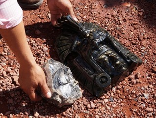 Mexique obsidienne pierre