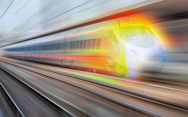 Fototapeta na wymiar High speed train