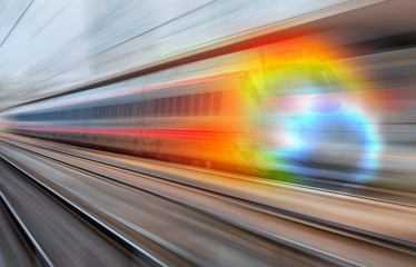 Obraz na płótnie Canvas High speed train
