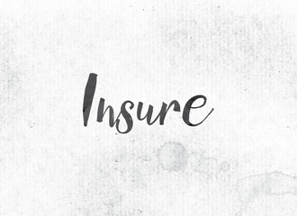 Insure Concept Painted Ink Word and Theme