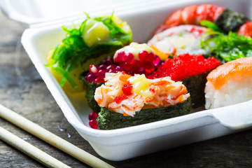 Zushi or Sushi in a Japanese food cuisine