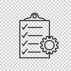 Document vector icon. Project management flat illustration.