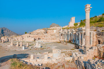 Obraz premium Antoninus Fountain of Sagalassos in Burdur, Turkey.