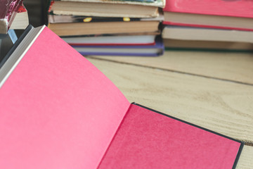 Composition with books on the table