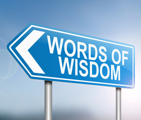 Obraz premium Words of wisdom concept.