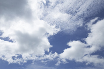 Blue sky with beautiful clouds.