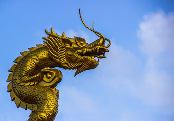 Fototapeta premium Dragon at the Godfather Tribunal In Sakon Nakhon Province
