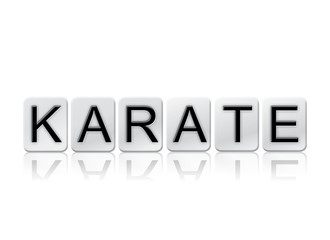 Karate Concept Tiled Word Isolated on White