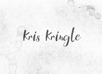 Kris Kringle Concept Painted Ink Word and Theme