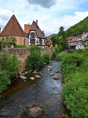 Fototapeta na wymiar le plus beau village de France 2017