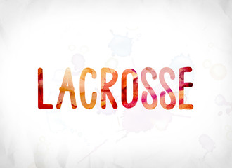 Lacrosse Concept Painted Watercolor Word Art