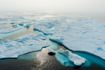 Pack ice in the Arctic