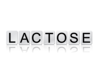 Lactose Concept Tiled Word Isolated on White