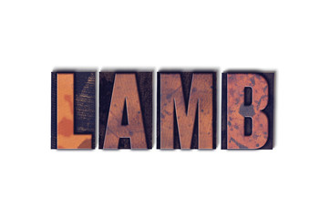 Lamb Concept Isolated Letterpress Word