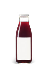 Juice bottle isolated on white background