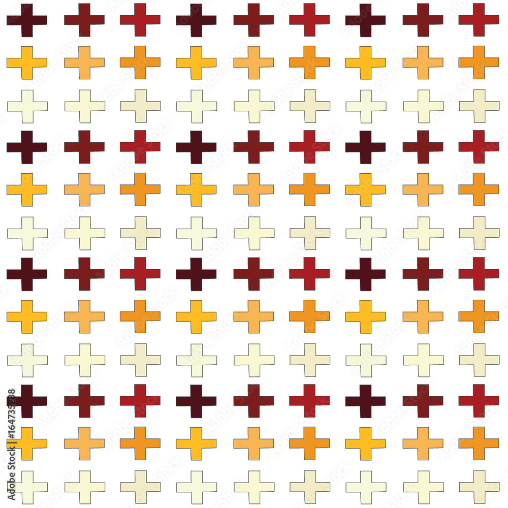 Poster seamless abstract pattern created from repetition of plus sign symbols.