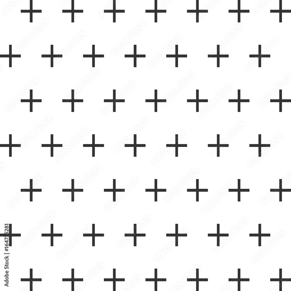 Aufkleber seamless abstract pattern created from repetition of plus sign symbols.