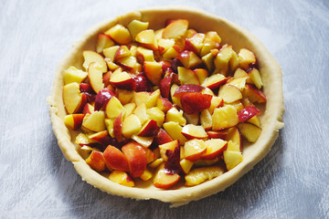 Peach filling for tasty summer fruit pie