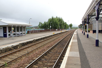 Fototapeta premium en attente du train