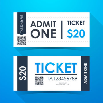 Ticket card. Element template for graphics design. Vector illustration.