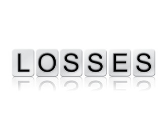Losses Concept Tiled Word Isolated on White