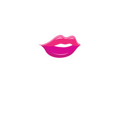 Bright purple lips icon