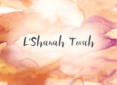 L'Shanah Tovah Concept Watercolor and Ink Painting