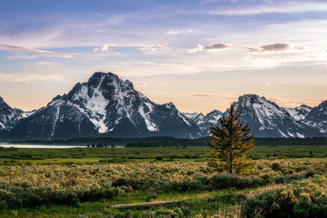 Mountain Peaks across the Valley